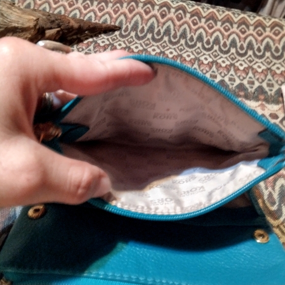 Michael Kors Blue Leather Crossbody Bag with Silver Hardware - Picture 8 of 8